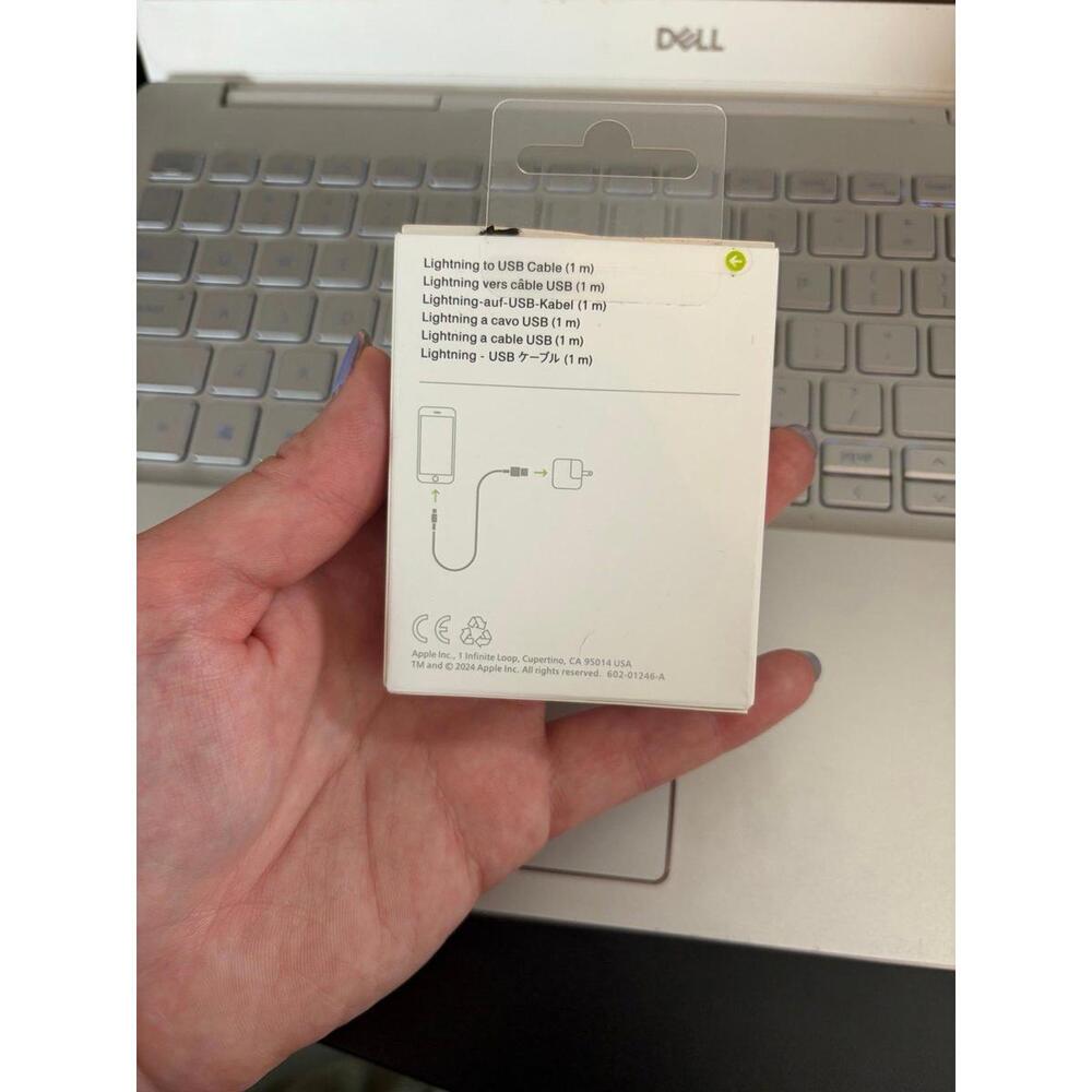 NEW Apple Lightning to USB Cable (1m). Took picture prior to breaking seal to op